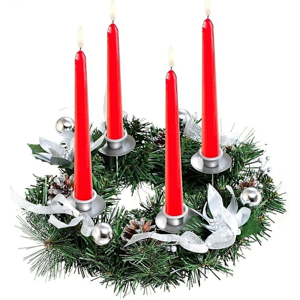 (Silver)Julkransar Ljusstakar 12tum Xmas Advent