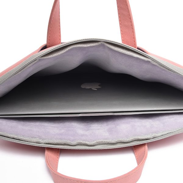 Laptopväska i PU-läder 15,6 tums case för bärbar dator för