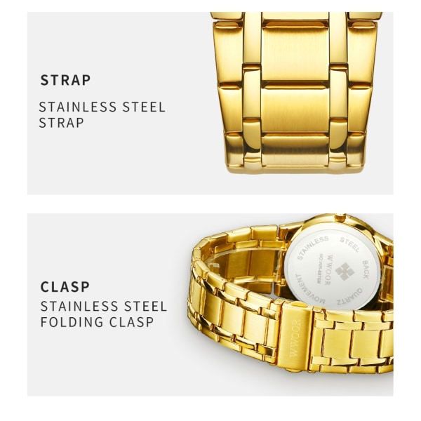 Watch Diamantklockor för män Top Brand Luxury Gold