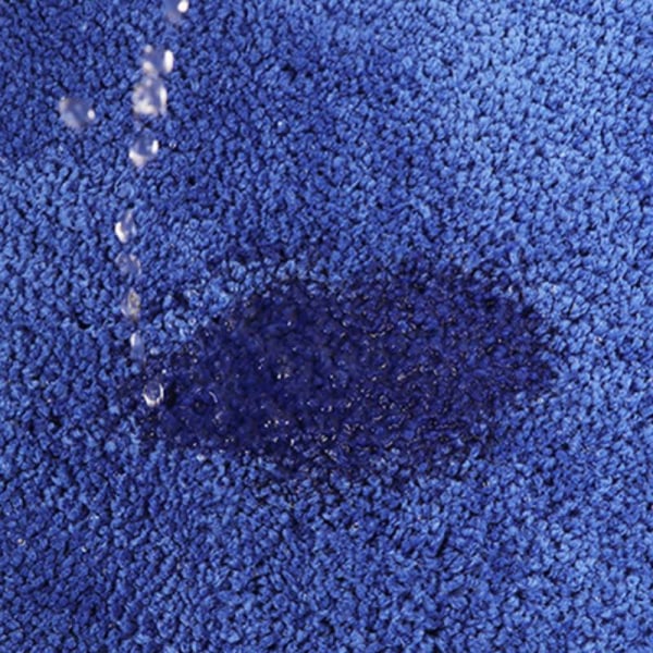 Små fiskar flockar barns tecknade golvmatta, badrum Colorful little blue fish