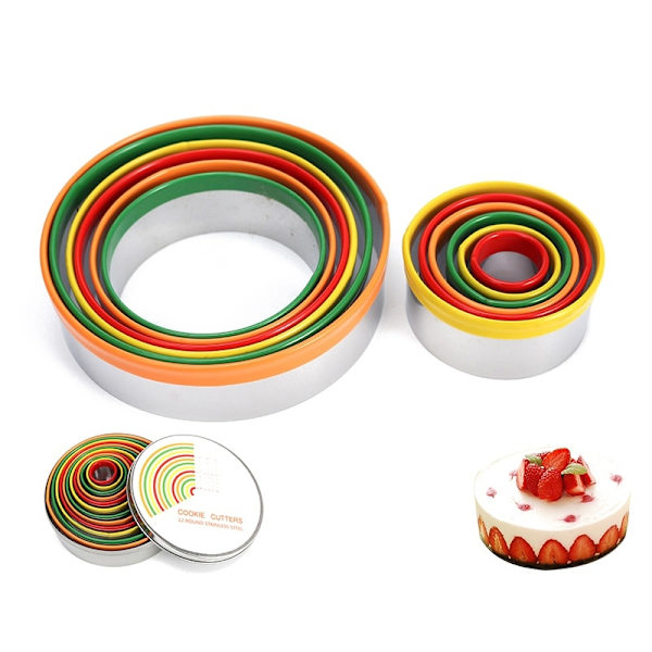 12st/ Set Cookies Cutter Bakverk Form Rostfritt Stål