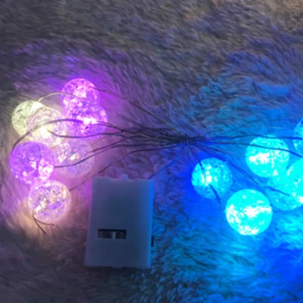 Led sprucken ljusslinga, julgransdekorationsljus Colorful 3 meters 30 beads