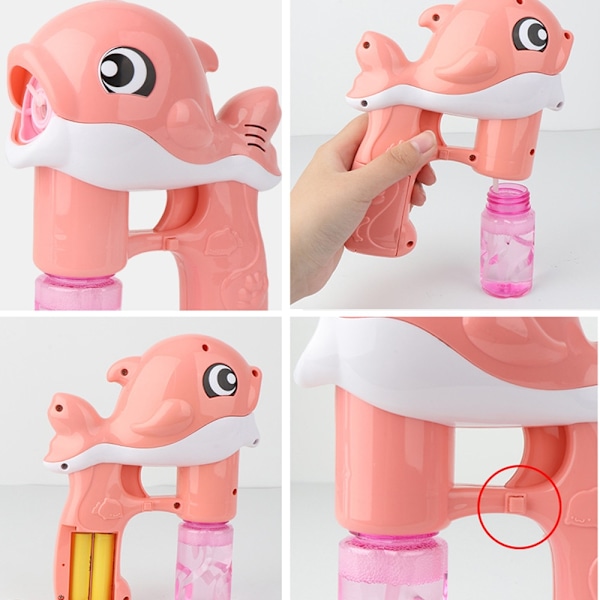 Automatisk Dolphin Bubble Machine Tecknad Sommarleksak Utomhus