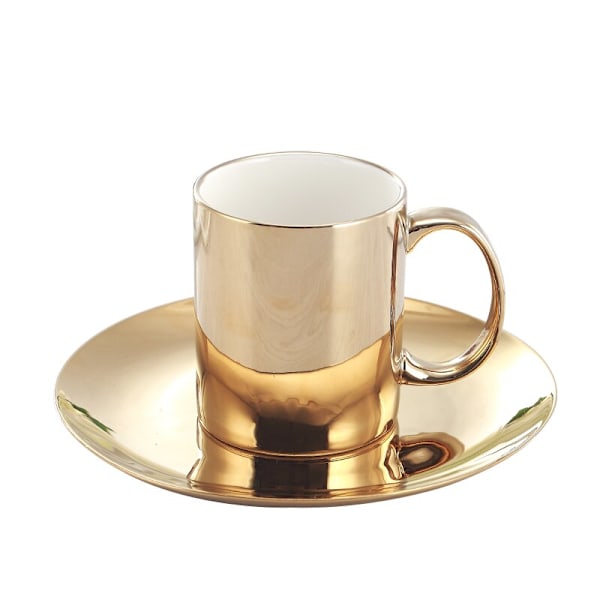 Hot Sale Europe Coffee Cup Set Guld/ Silver New Bone China