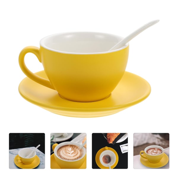 1 set hushållens utsökta kaffekopp skålen keramisk kopp