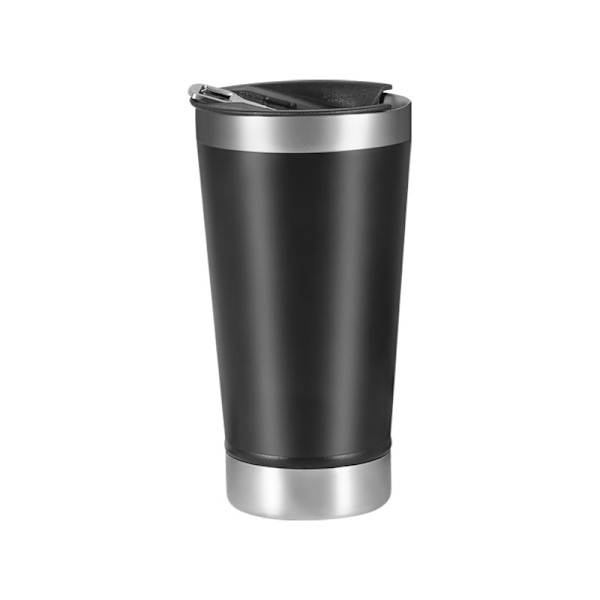 17 oz bilmugg i rostfritt stål, bärbar ölmugg för bil, dubbel Black