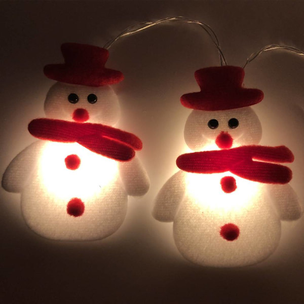 LED Christmas Plysch String Lights, Julgran Festligt Red snowman