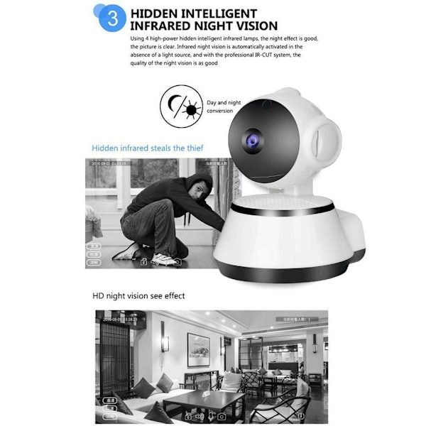 Mini IP-kamera Wifi trådlös säkerhetsövervakningskamera