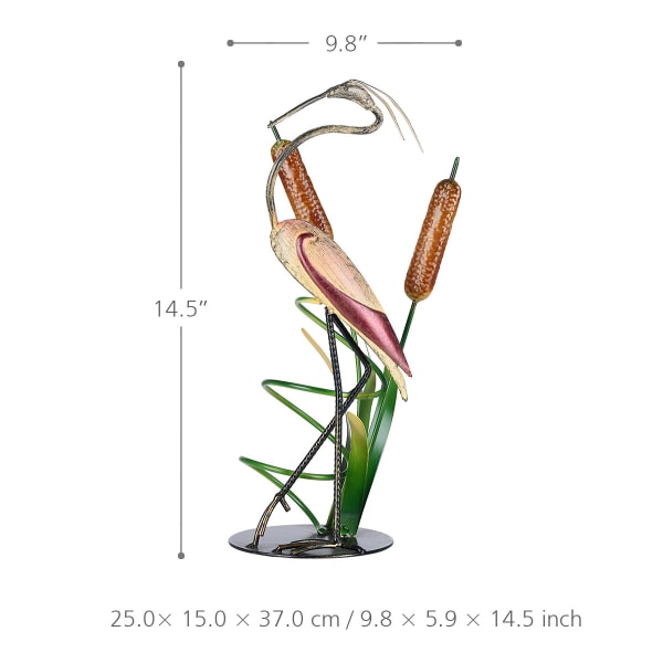 Wild Crane Vinställ Dekorativt Vinställ Hållare Järn
