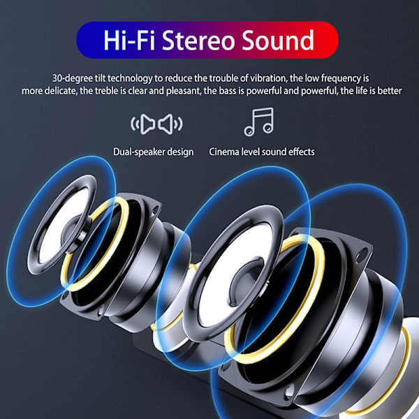 Svart bluetooth sound bar TV USB dator högtalare sound bar