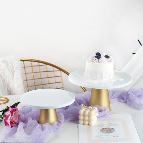 Metall Cupcake Stand Bröllop Vit Dessert Display Rack