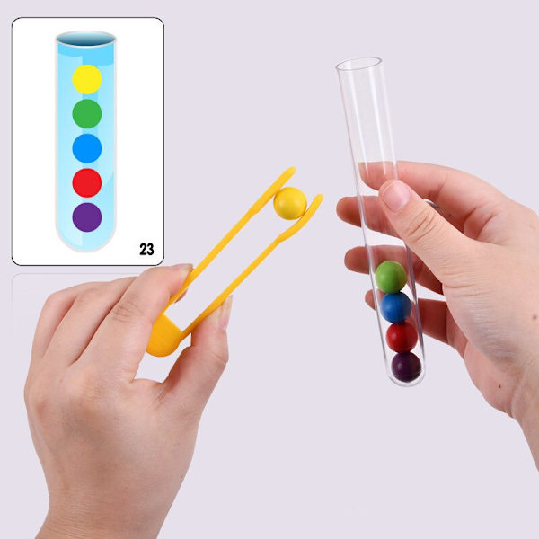 Clip Beads Test Tube Toy Barn Logik Koncentration Fin