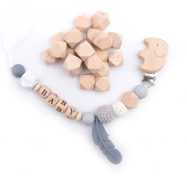 Träpärla Bandleksak För Baby DIY-leksak Rattle Binder