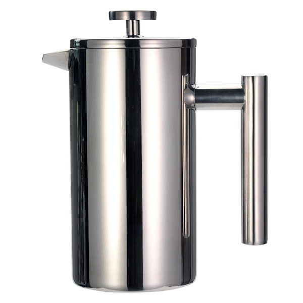 French Press Kaffe Tebryggare Kaffekanna i rostfritt stål,
