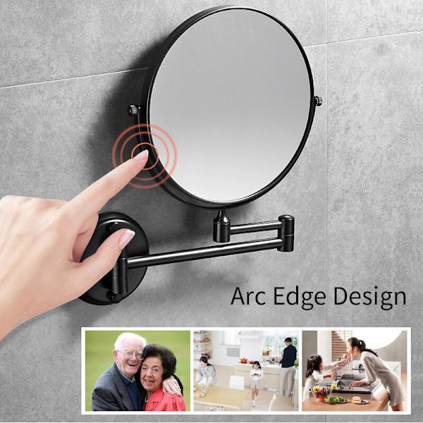 Badspegel Makeup Magnifier Speglar 1:1 och 1:3 360 Rotera