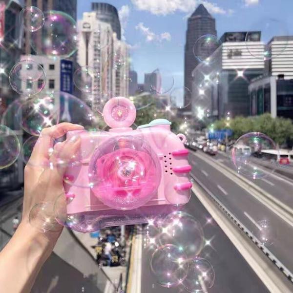Magic Bubble Camera Toy Light Toy Automatisk Bubble Gun Girl