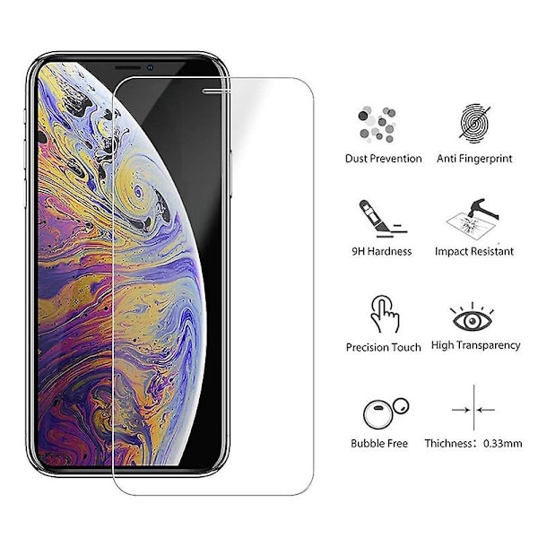 Härdat glas till Iphone 7 8 6 6s Plus X Xr Xs Max Glass