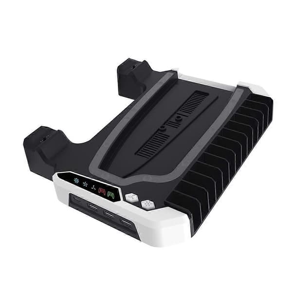 Fargerik base for PS5PRO-konsoll, multifunksjonell ladebase for håndkontroller