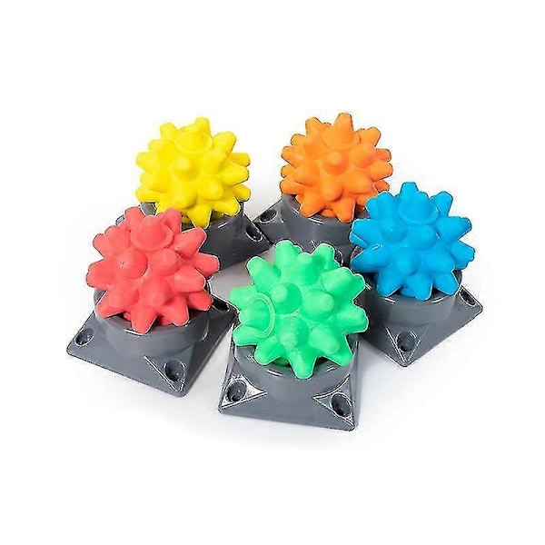 Massageboll Portabel Akupressur Massageboll Med Bas För Muskelavslappning Fasciaboll Rumble Roller Igelkott Blue