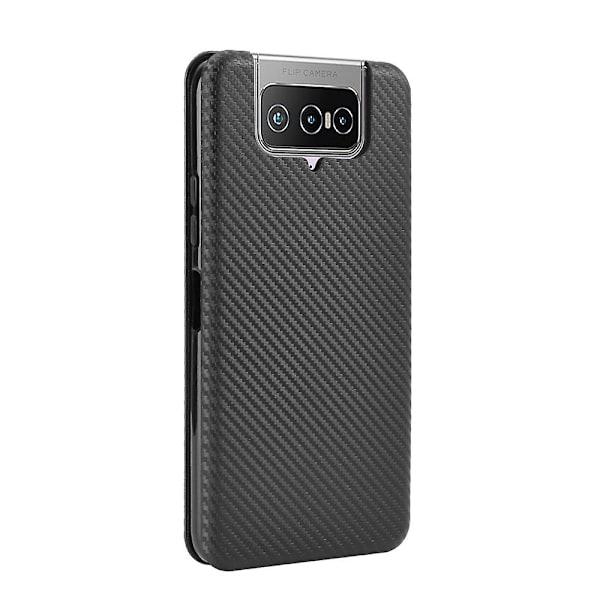 Auto-absorberende Carbon Fiber Læder Etui med Kort Slot til Asus Zenfone 7 ZS670KS/7 Pro ZS671KS