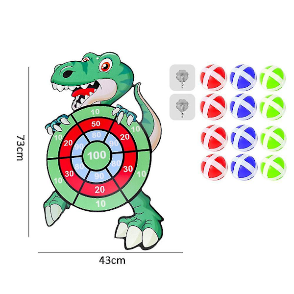 Tegneserie Dinosaur/enhjørning Målskive Dartbrett Magisk Sticky Ball Interaksjonsspill Lekegaver Dinosaur