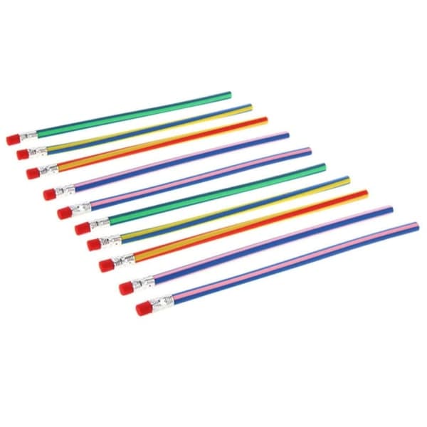 6-pack - pennor - flexibla med sudd - gummipennor multifolgs