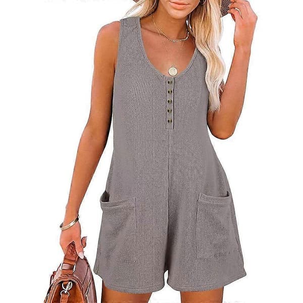 Jumpsuit med lommer til kvinder burgundy M