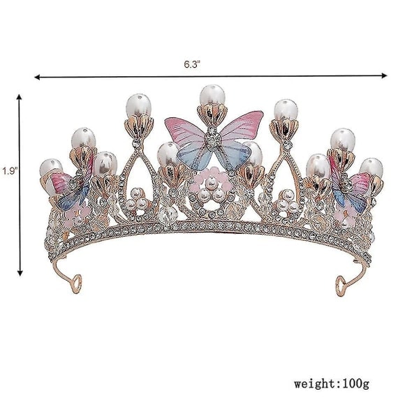 Perhonen Prinsessa Syntymäpäivä Kruunu Esitys Catwalk Tiara