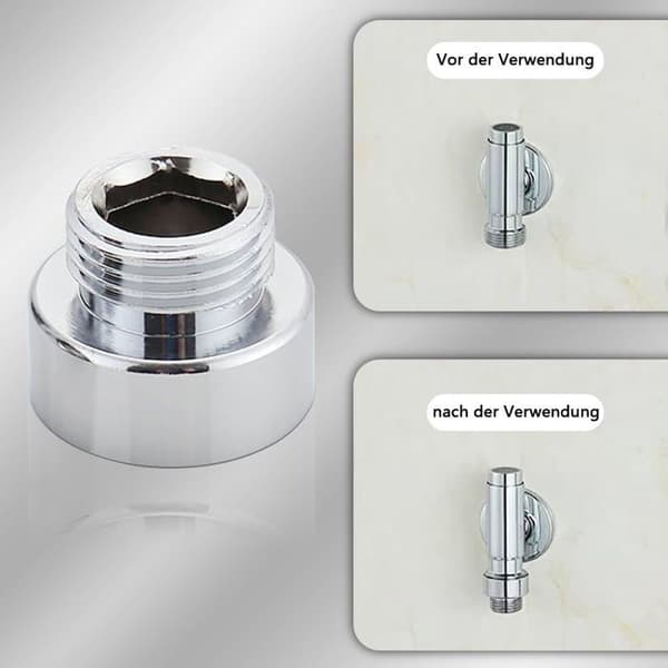 Kobberkranreduksjon-1, sølv, 3/4\" til 1/2\", adapter, dusjslange, rørleggerarbeid