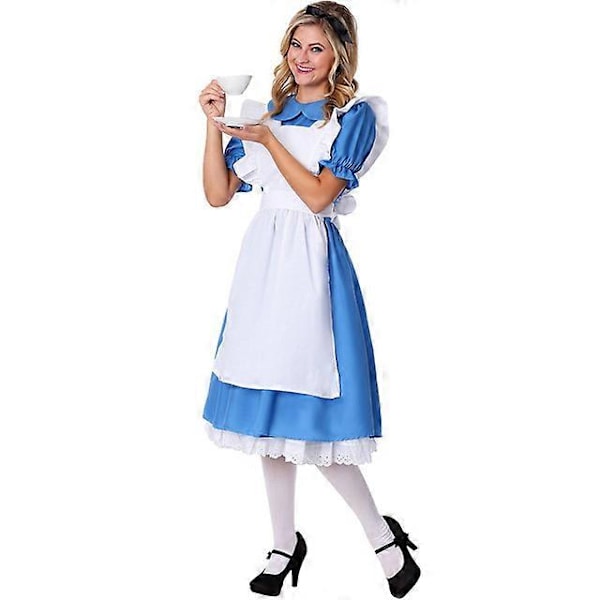 Maid Lolita Cosplay Kostume til Voksen Anime Alice Halloween Karneval Party Kostume Womens L