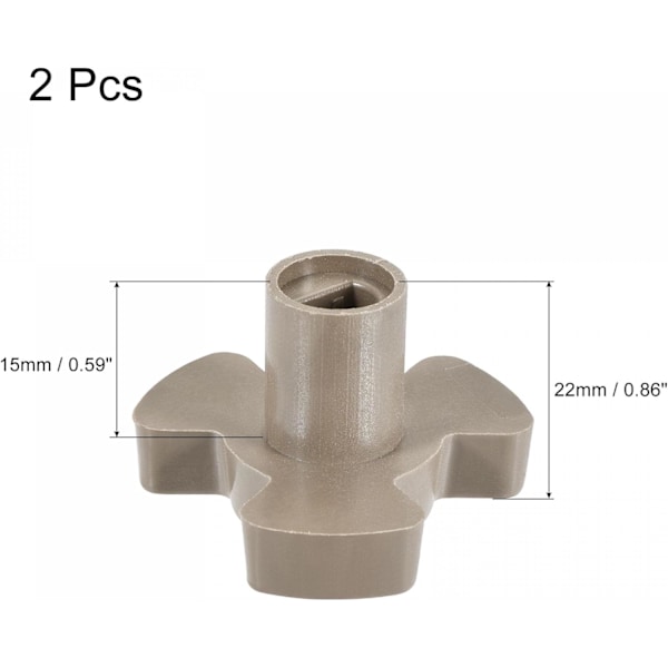 sourcing map Mikrobølgeovn Turntable Roller Support Coupler Shaft Replacement