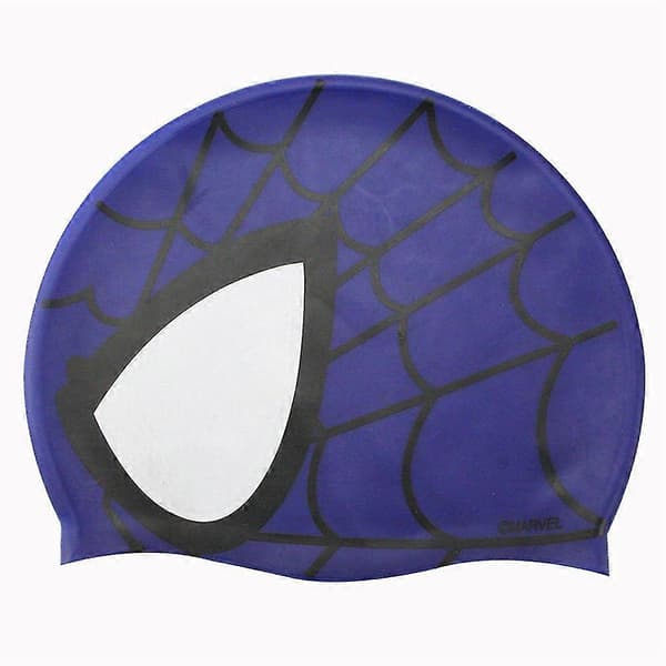Spiderman Svømmehette i Silikon for Barn Gutter Jenter Vanntett Badehette Blue