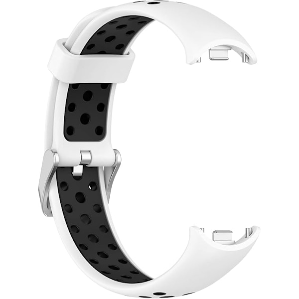 Smartwatcharmband Kompatibel med Xiaomi Mi Band 8, Silikonarmband, Ersättningsarmband, Armbandsslinga, Tillbehör white black