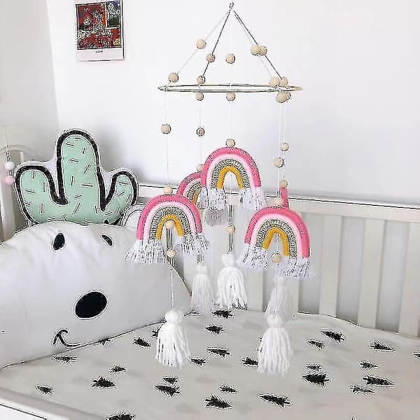 Vävd Regnbåge Hängande R Macrame Tofs R