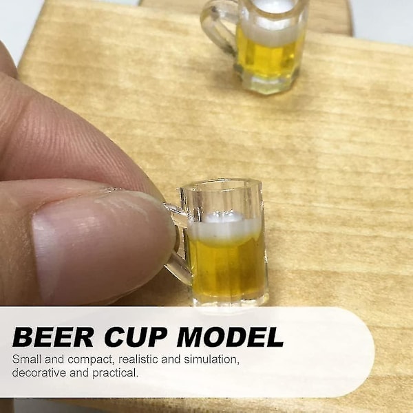 10 stk. Mini Ølkrus Shotglass 1:12 Små Ølkrus Miniatyr Ølsmakingsglass For Leke Lek Læring Pedagogisk Leketøy Dukkehus Dekor