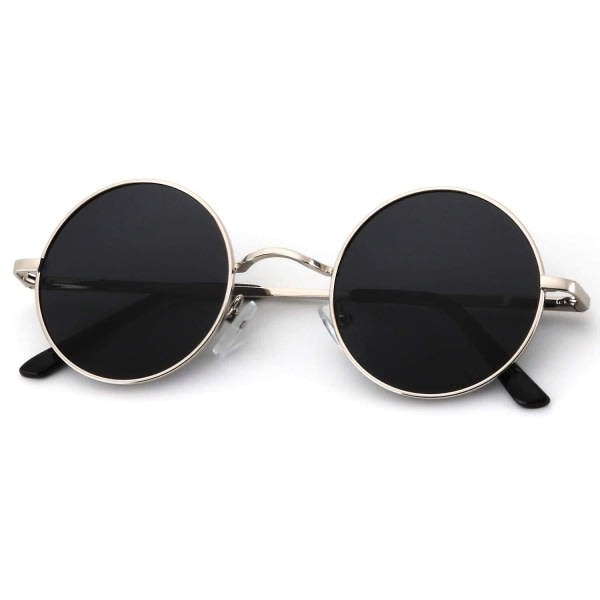 John Lennon briller Runde solbriller for menn Polarized Circle Solbriller for menn Dame Solbriller Steampunk Protection