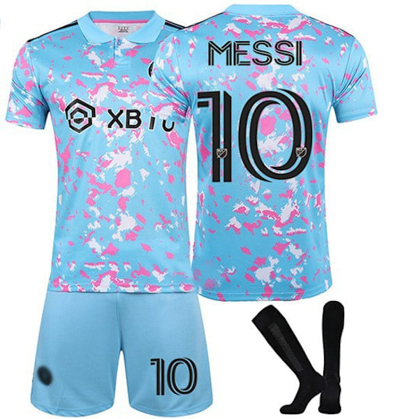 24-25 Inter Miami CF Tränings T-shirt NO.10 MESSI Tröjor Barn Vuxen Fotbollskit med Strumpor Träning 26