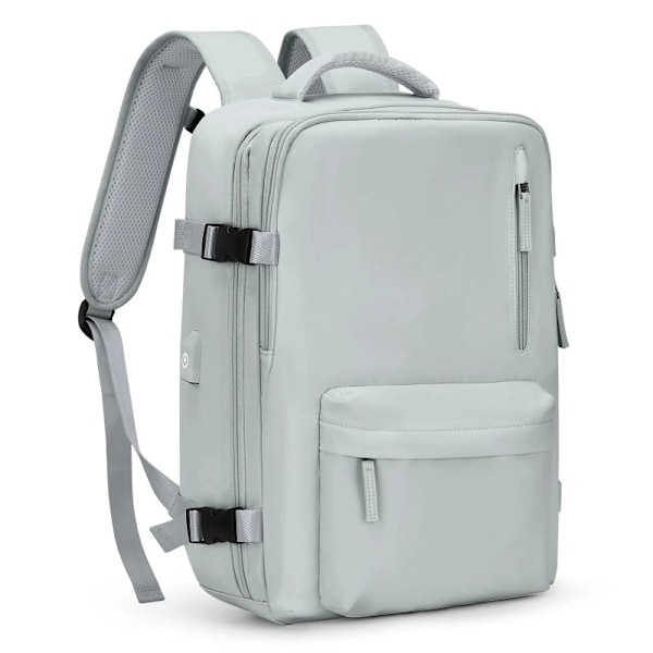 Reseryggsäck Flygplan 40x20x25 Lättviktig och Slitstark Ryggsäck för Kvinnor Beige