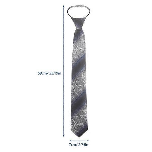 Slips med glidelås, ferdigknytt slips for menn, formell slips for jobb og business, elegant slips for menn