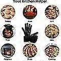 Grillhandsker - Varmebestandige op til 800c - 1 par sorte (one size)