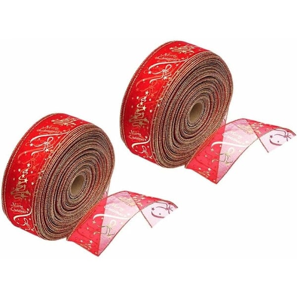 Christmas ribbon, Christmas gift wrapping satin ribbon