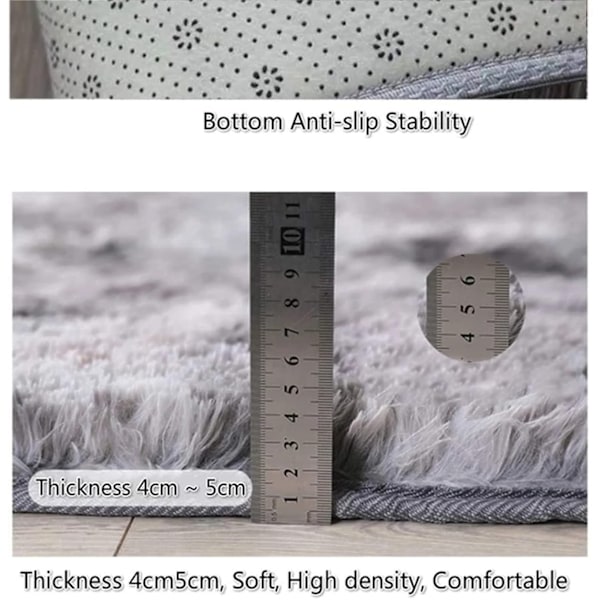 Runde Stue Tepper, Langhåret, Soveromsteppe, Vaskbart, Sklisikkert, Supermykt Beige Diámetro 60cm