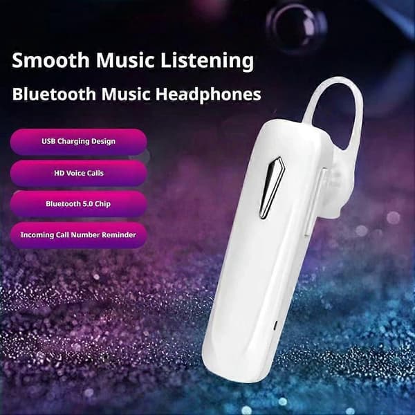Mini Bluetooth Headset Trådlös Öronkrok Universal Synkronisering För Ios/Android Klart Ljud Ergonomisk Passform Black