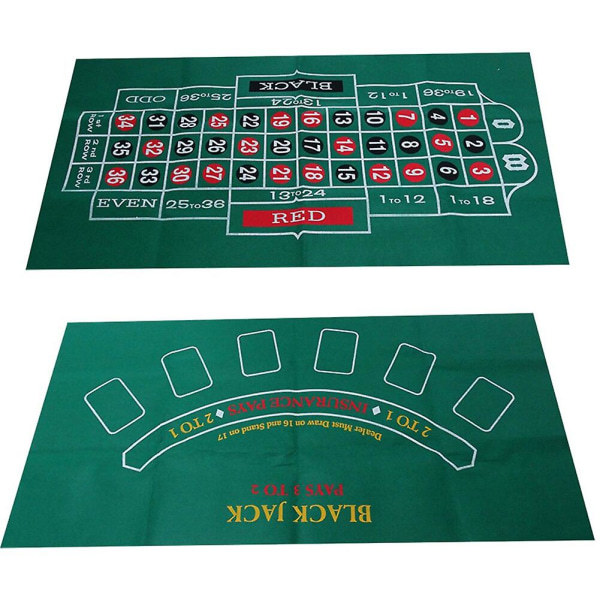 Spelduk Dubbelsidig Kortspelsbordsduk Non-woven Vattentät Bordsmatta Black Jack Roulette Bordsduk Shry