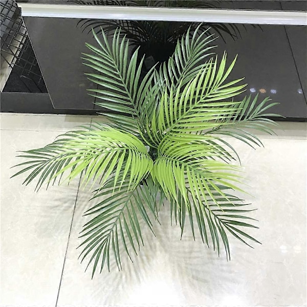 12 st Konstgjorda Palmblad Växter Falska Palmblad Tropiska Palmblad Grönska för Blad Hawai
