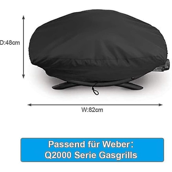 Weber Q2000 / Q2200 / Q200 -grillin suojus, vedenpitävä Weber-grillin suojus