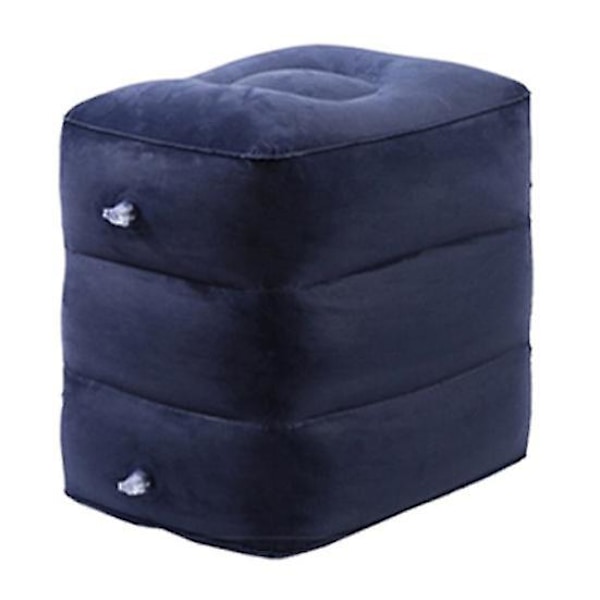 Oppustelig Flyvemaskine Fodstøtte Højdejusterbar Slidstærk Blød Bredt Anvendt Foldbar Bærbar dark blue