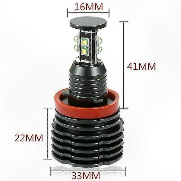 2 kpl 80W H8 LED Angel Eyes -merkkivalot E92 E93 E61 E82 E90 E91 E63 -malleihin
