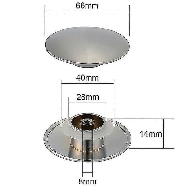 66mm Silver Krom Basinavfall Pop-up Sänkkork Click Clack Tryckknapp Badrum Basin Sänka Upp Avlopp Stopp Avloppstäckning