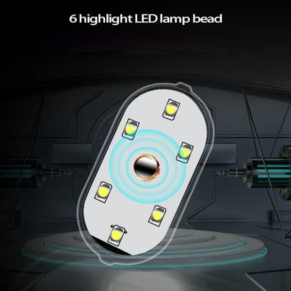 2 stk USB-lading Bil Interiør Atmosfære Lys Leselampe LED Trykksensor Isblå